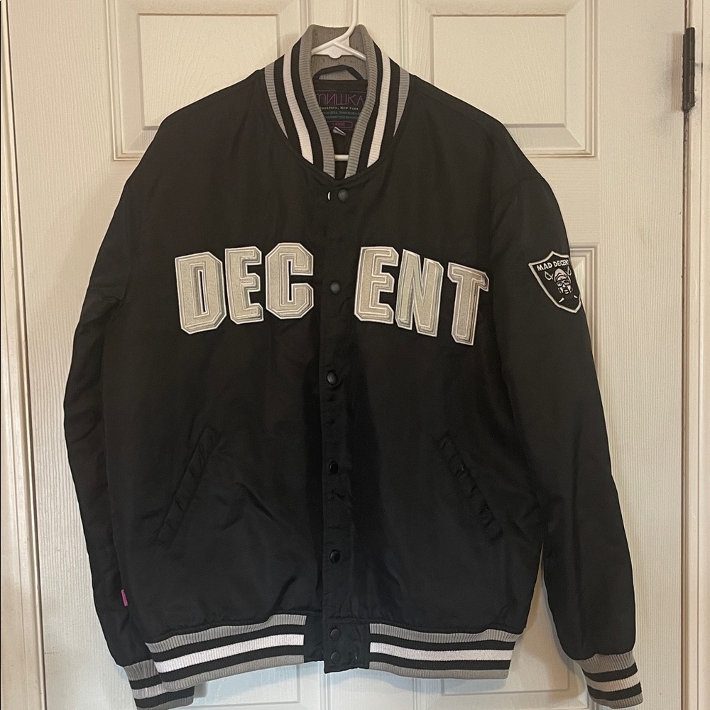Mishka Decent Black and White Varsity Jacket